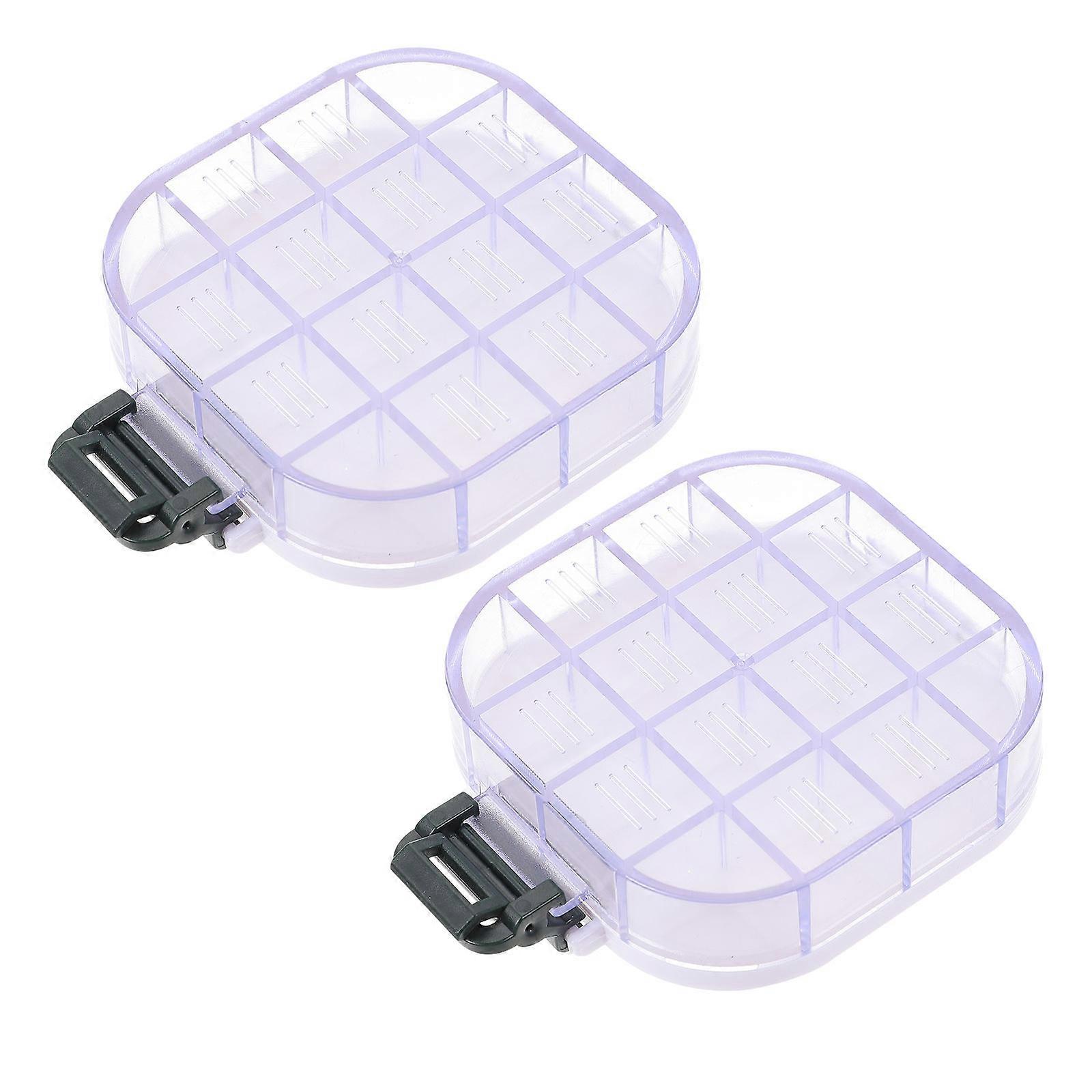 Transparent Plastic Paint Mixing Box for Storage Use 16-grid Lightweight Design
