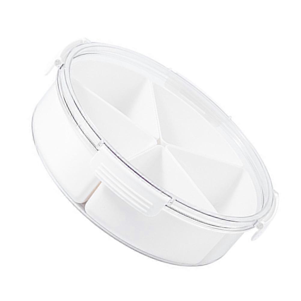 White Snack Tray with Compartments for Home Ideal for Parties and Sharing Snacks 7.8 x 5.9 inches