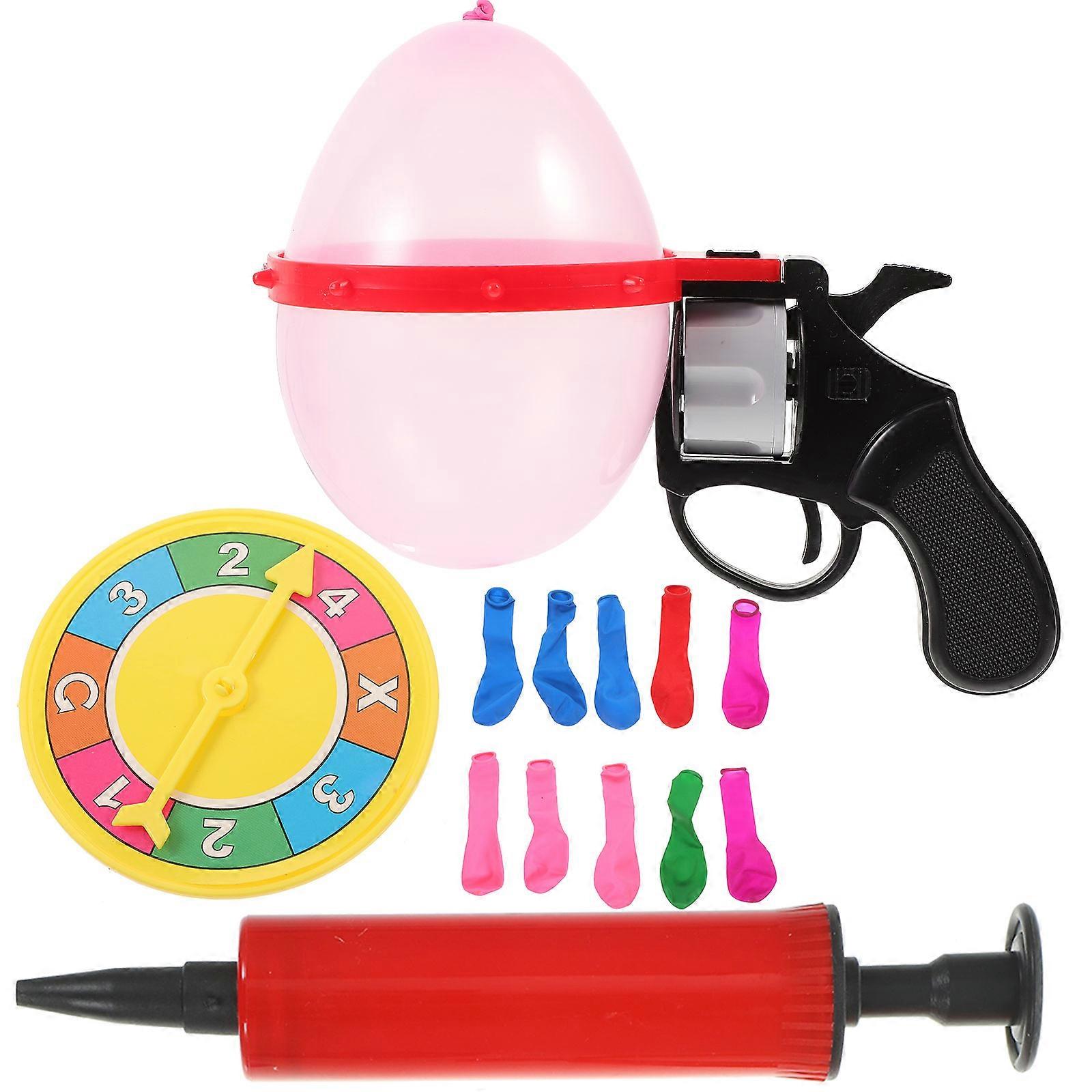 Kid Rotary Table Games Toys Party Balloon Desktop Parent Child Games Toys for Girl Boy (Colorful Box Pattern Color)