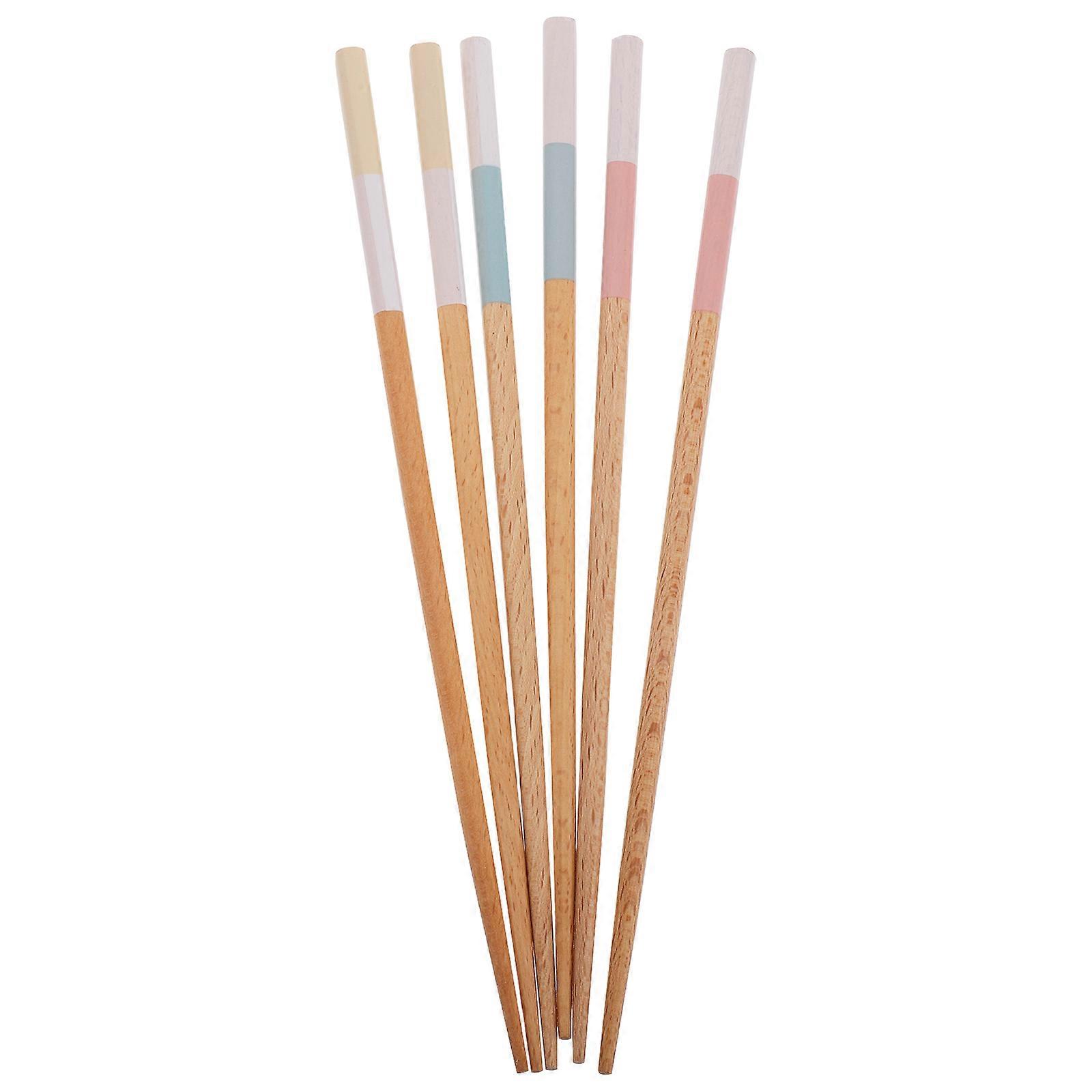 2 Pairs Japanese Style Reusable Wooden Chopsticks with Pointed Tips for Cooking, Dining, and Family Meals – Sturdy & Stylish Natural Wood Set