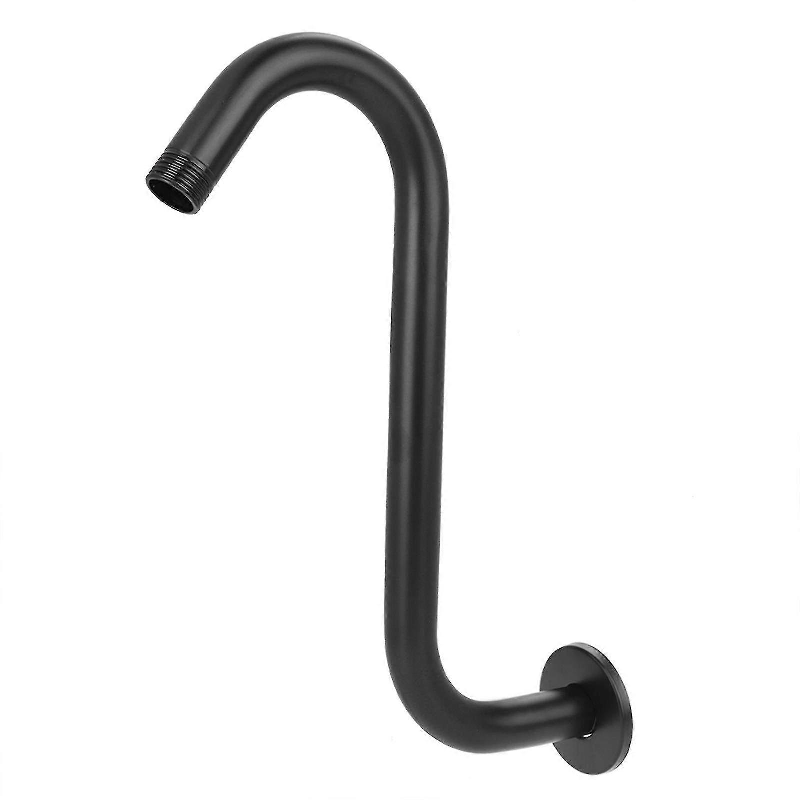 High Rise S-Curved Shower Extension Arm 8in - G1/2 Αξεσουάρ μπάνιου σε μαύρο χρώμα - Ανθεκτικό σχέδιο από ανοξείδωτο ατσάλι 201