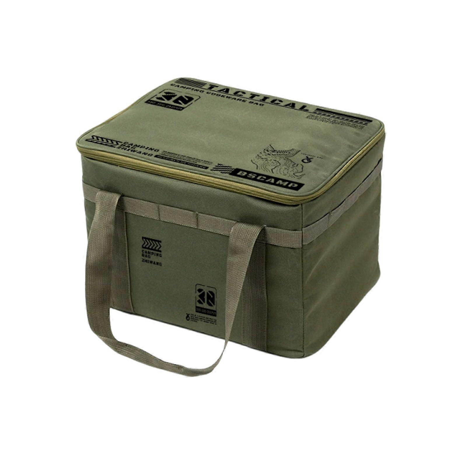 Smart packing and staying organized – Storage solutions for camping boxes – Camping bags for organization – Camping storage organizer, Army green, 30L