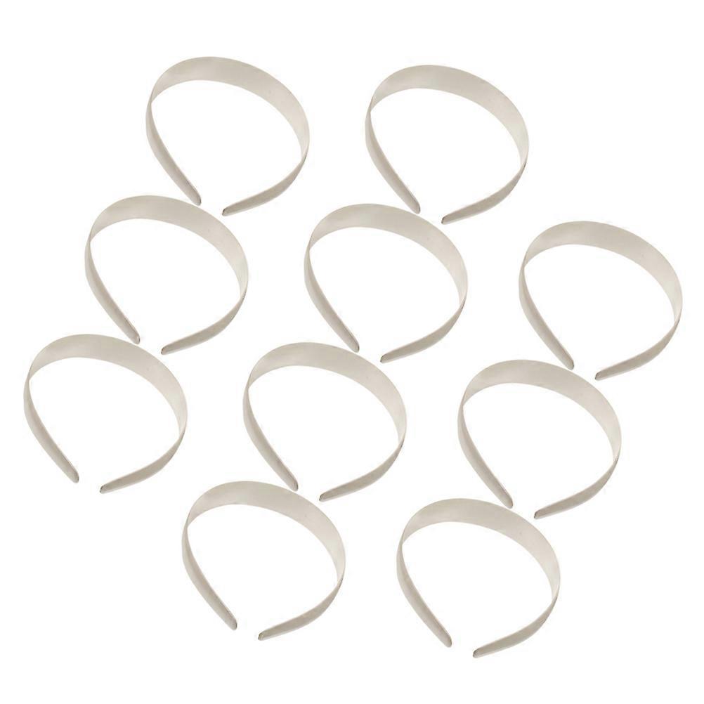 DIY Plain Beige Headband for Women Made of Durable Polycarbonate Creative Craft Supply 10 Pieces