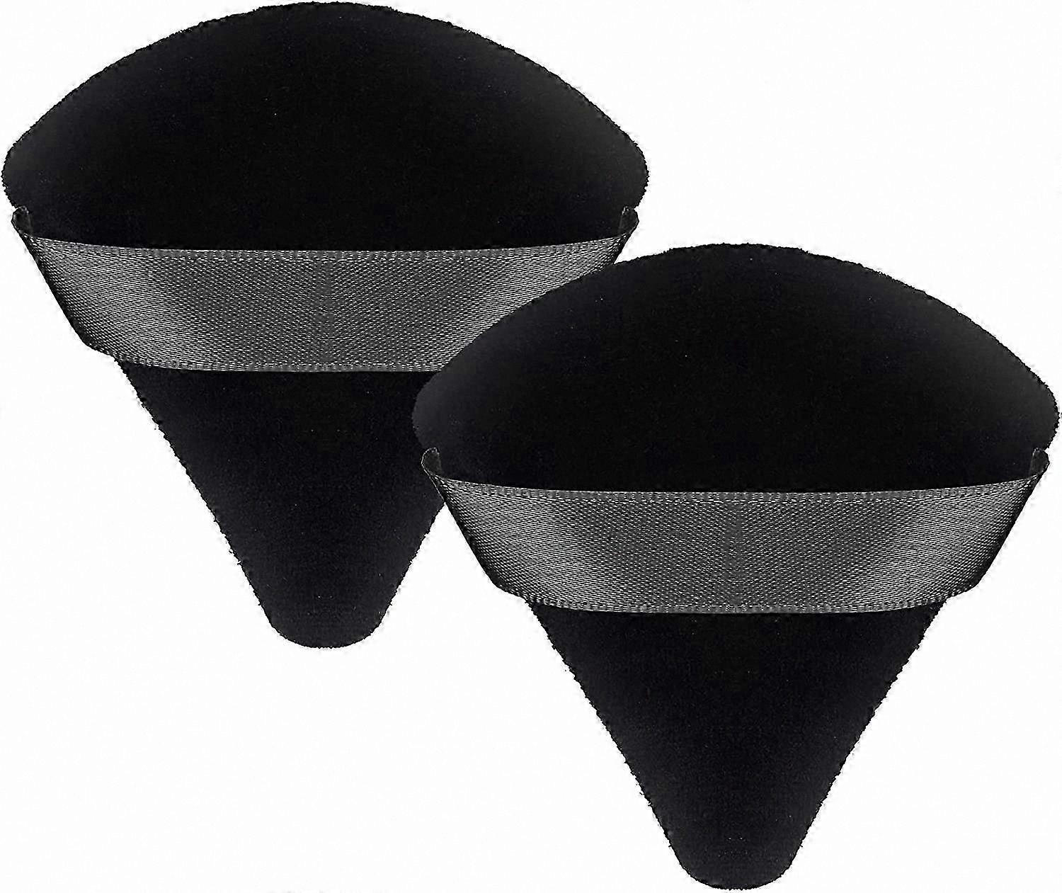 2-Pack Triangle Makeup Sponges, Soft Reusable Powder Puffs for Blending and Application
