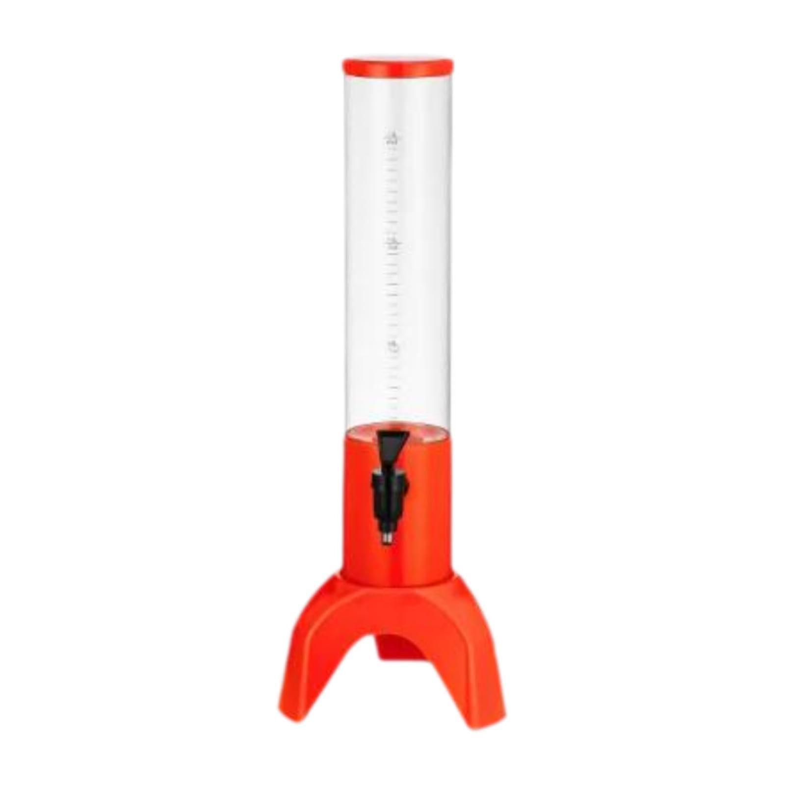 Beverage dispenser with tap, for spirits events, easytoclean beer dispenser for Father's Day parties, games, orange 1.5 L Ref: 5199