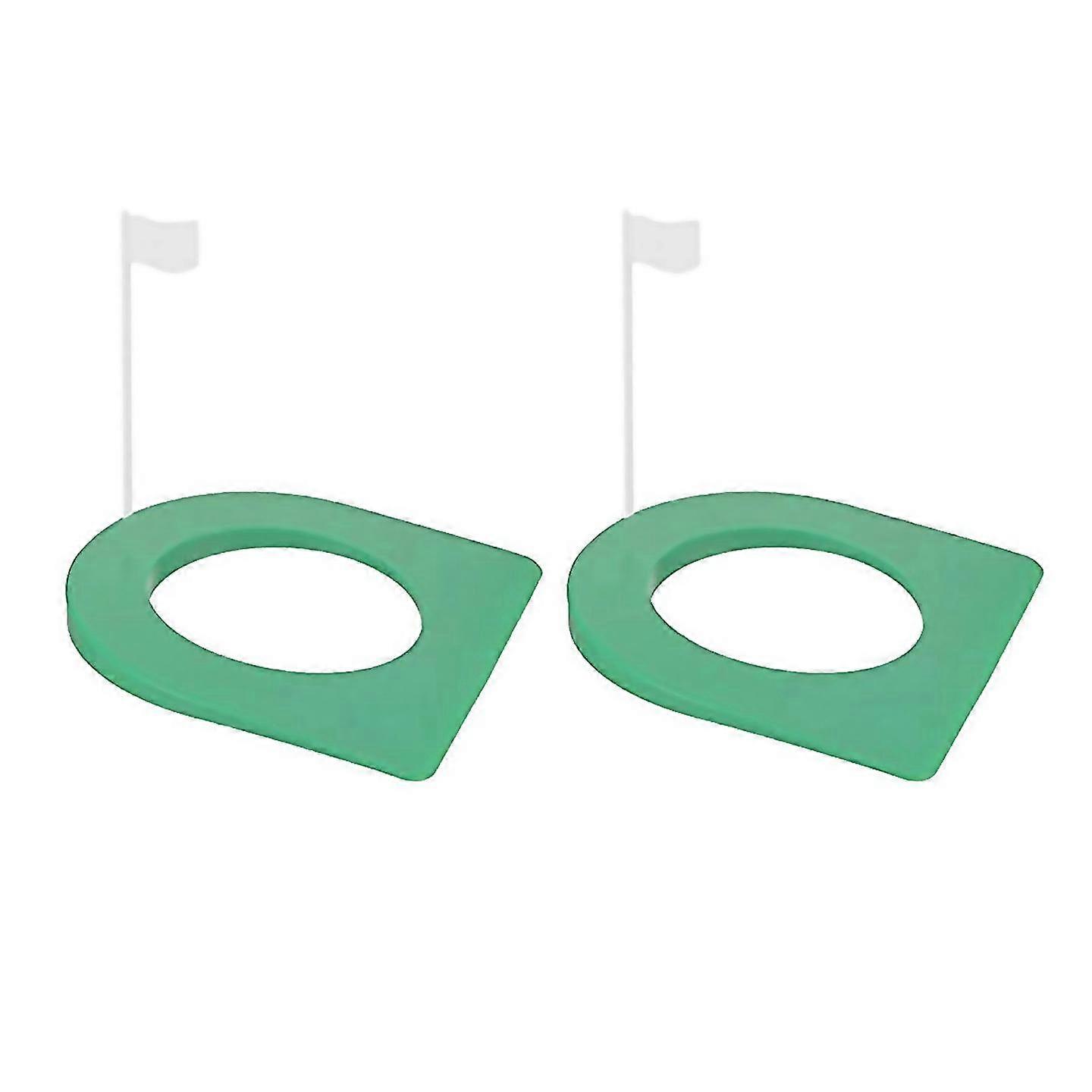 Pour 2 Pcs Golf Putting Cup Et Drapeau Golf Putting Hole Aide à la pratique avec drapeau Pour l’entraînement au golf