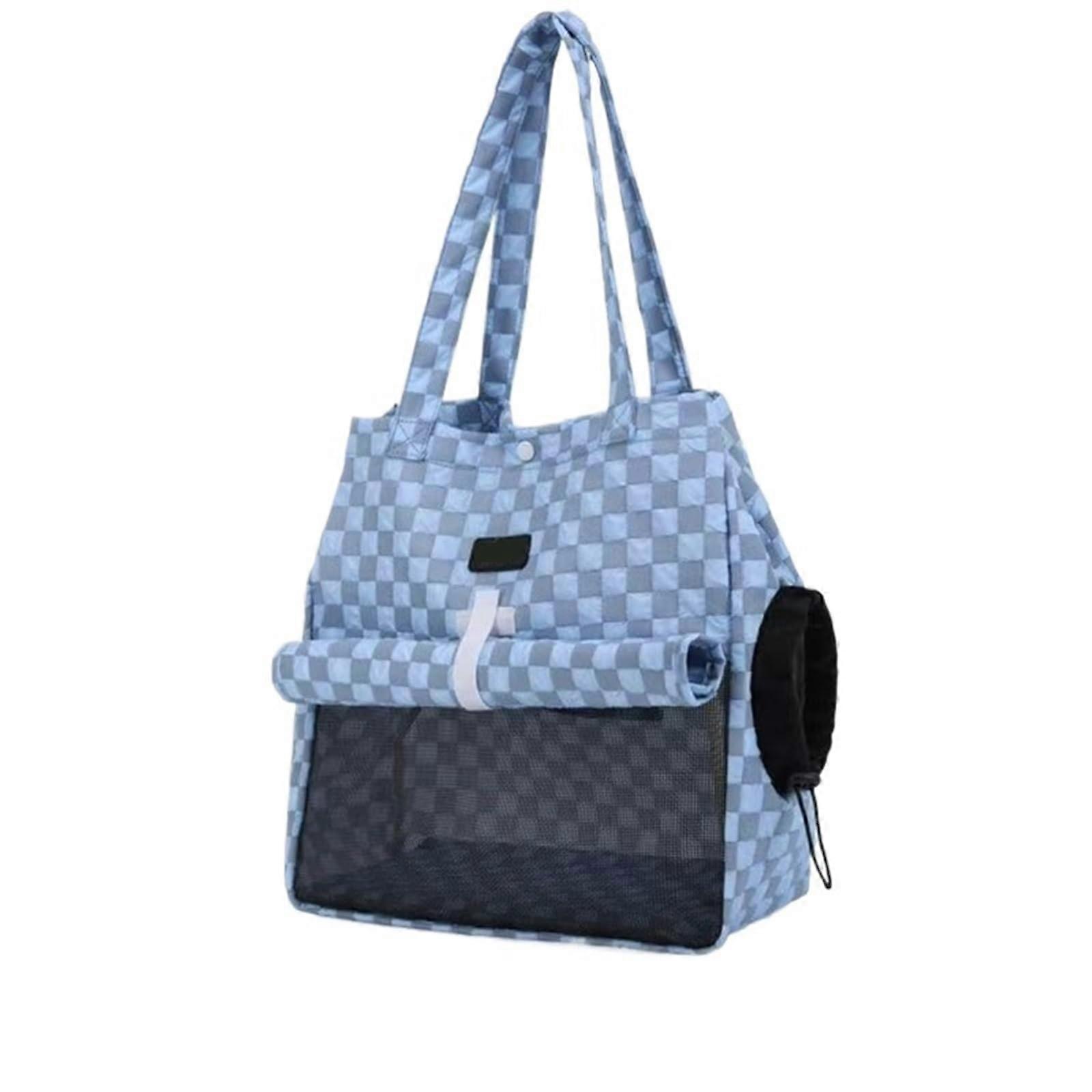 Pet Cat Carrier Bag Travel Shoulder Backpack Pet Portable Windproof Backpack Outdoor Bag (Blue)
