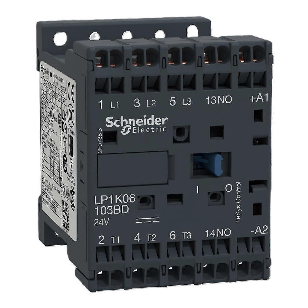 Schneider Contactor 24v Dc 6a 3-pole Tesys K Series Lp1k06103bd