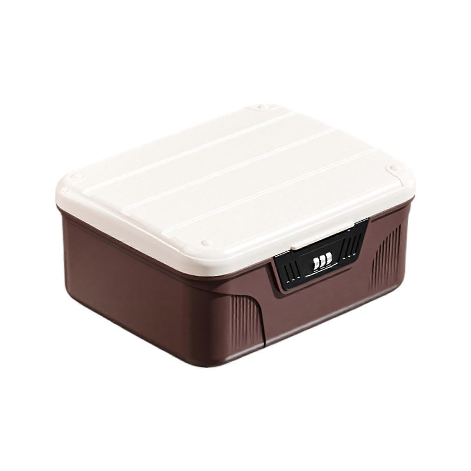 Lockable storage box, portable organizer, large capacity for tools, documents, medicine.