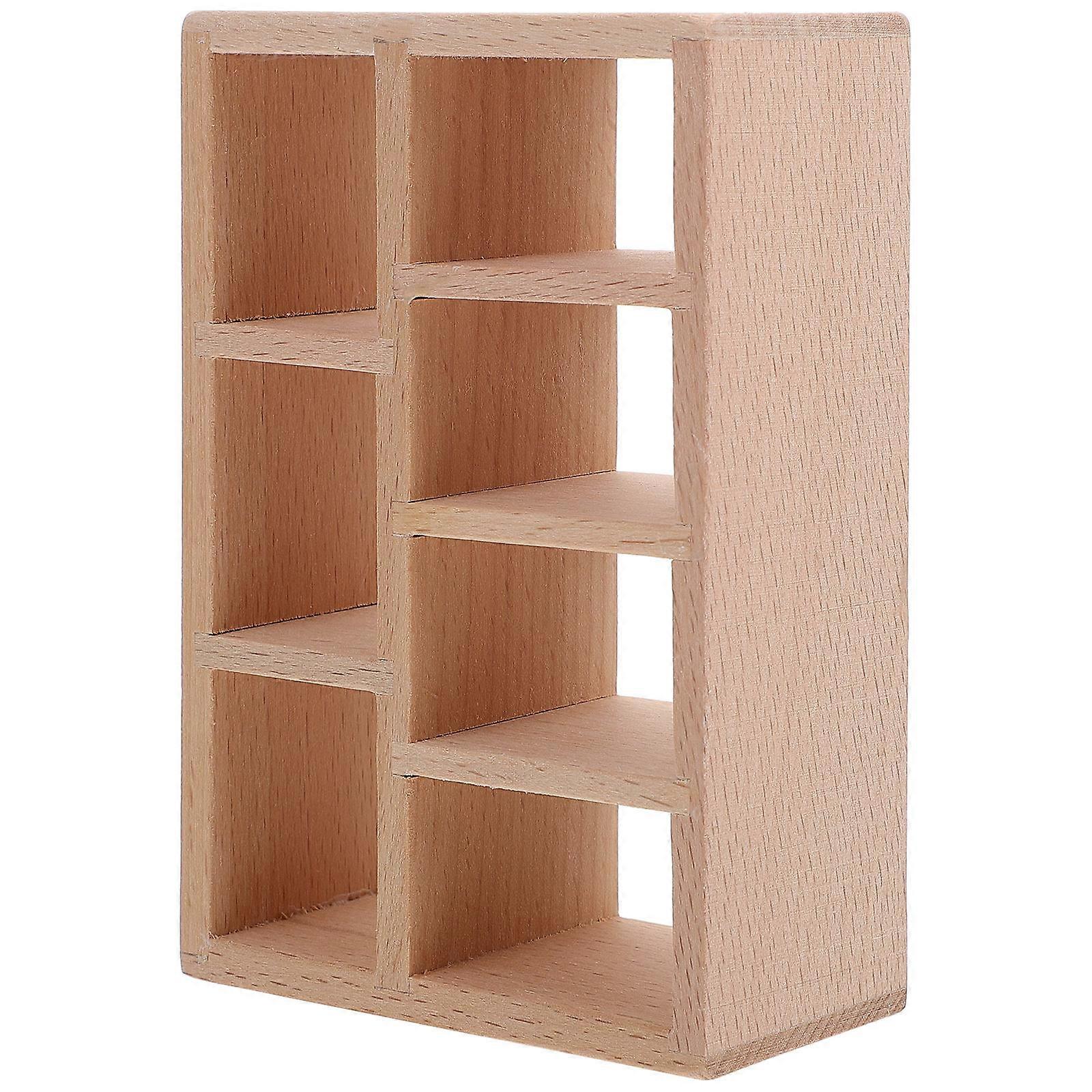 Beige Miniature Cabinet Model for Decoration Synthetic Material Mini House Adornment 5.5 Inches