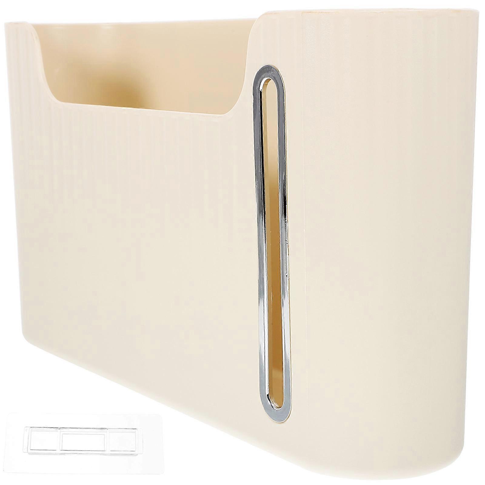 Rectangular Wall Mounted Waste Bag Holder Crafted From HIPS ABS Ideal For Household Use In Kitchen With Storage Function 1Set