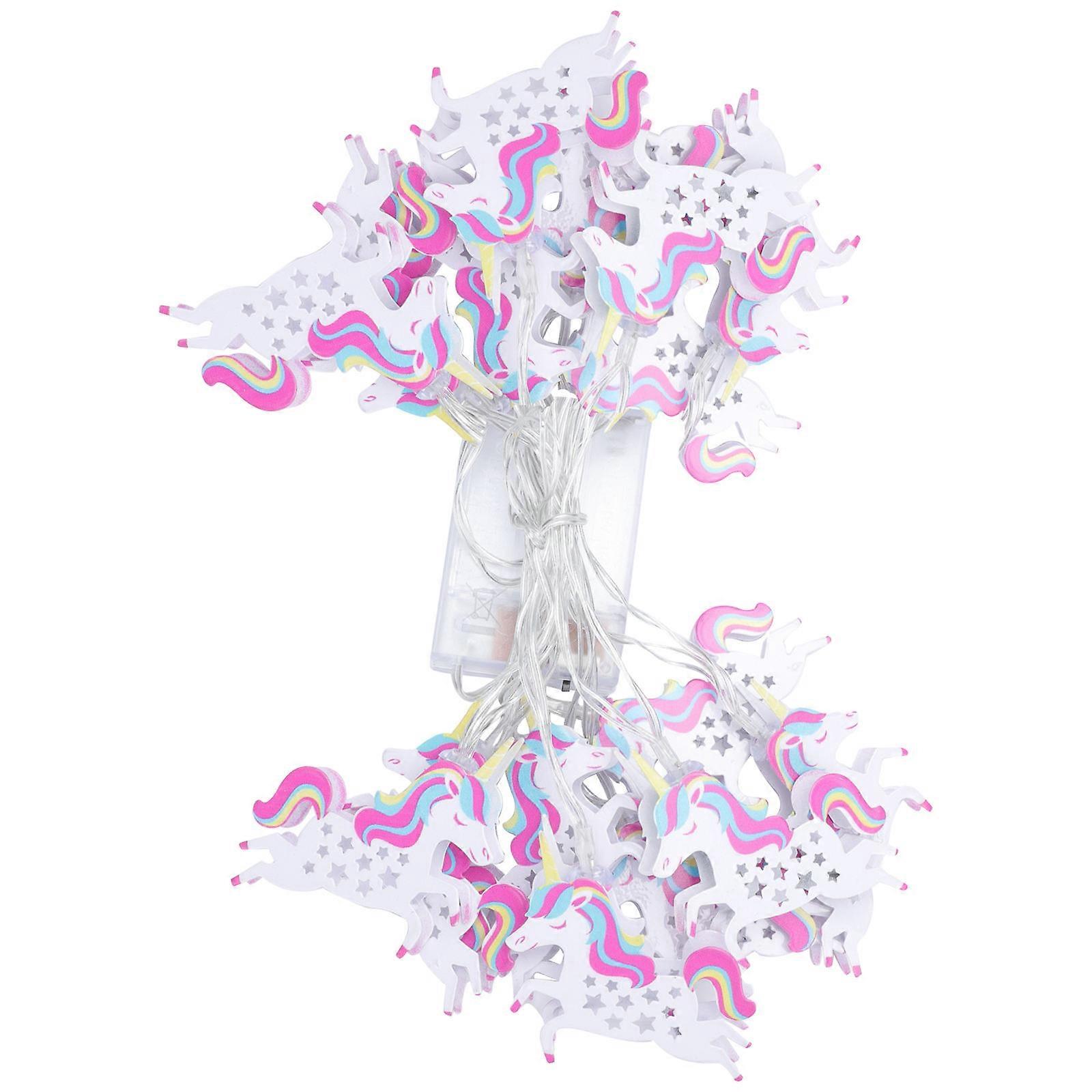 Adorable Unicorn Light String for Home Decor with Iron Material and White Color 1Set