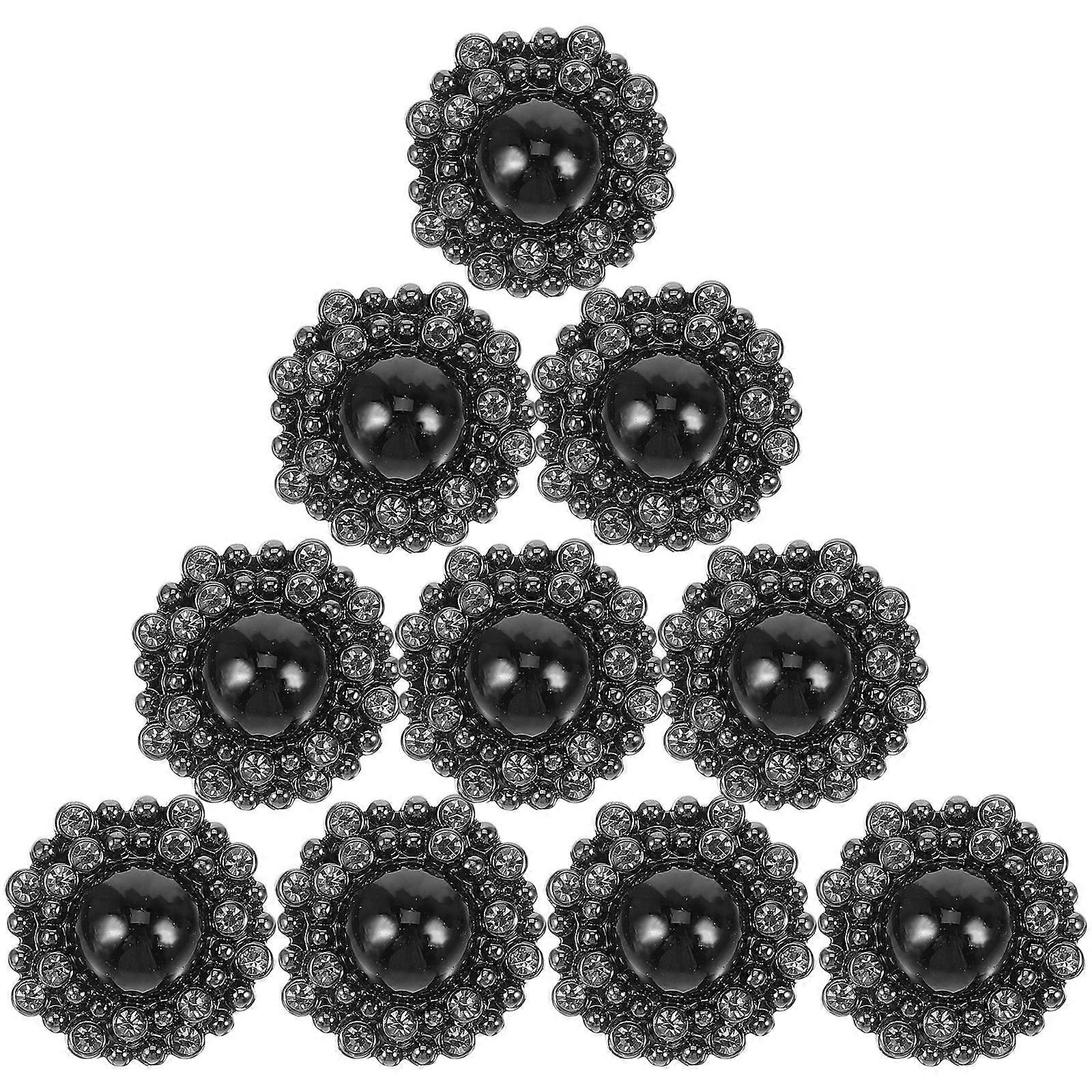 10pcs Lightweight Decorative Buttons with Rhinestones for Handmade Clothes, Coats, Jackets, Shirts, and Crafts – Easy to Sew, Stylish Design