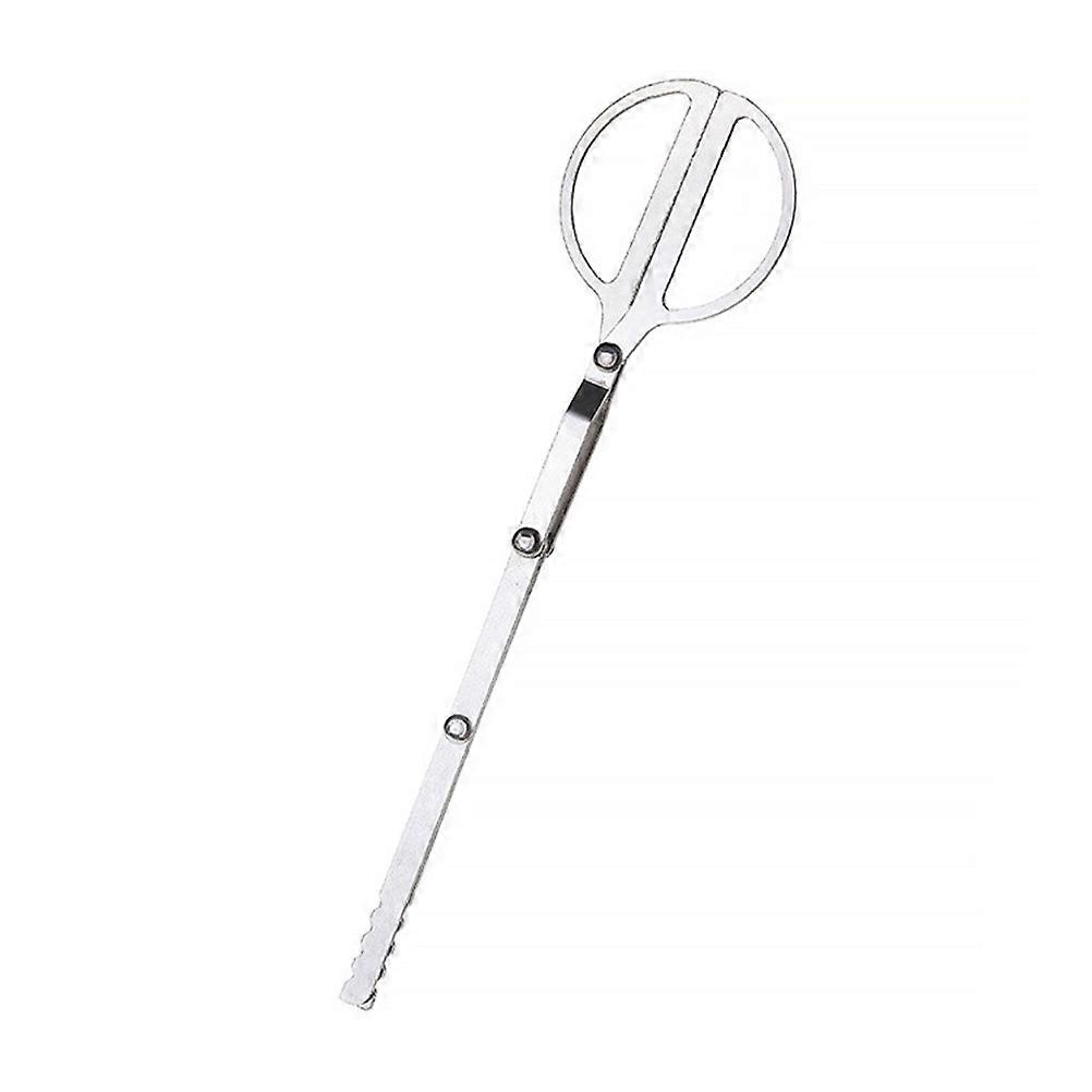 Stainless Steel Charcoal Clip for Barbecue Grilling Camping with Portable Design and Practical Use Silver