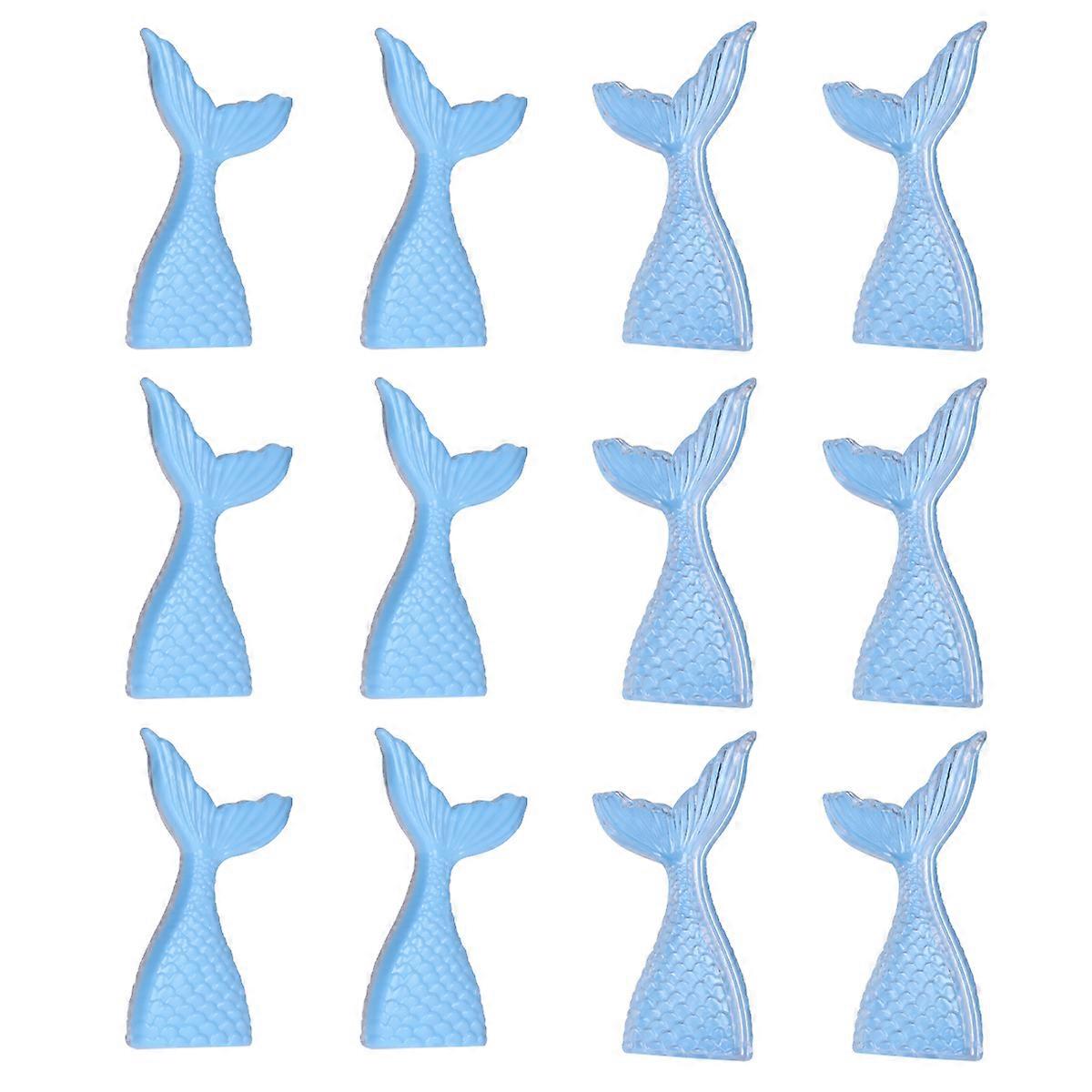 Blue Mermaid Tail Boxes for Party Favors and Decor Plastic Candy Boxes Suitable for Various Occasions 12pcs