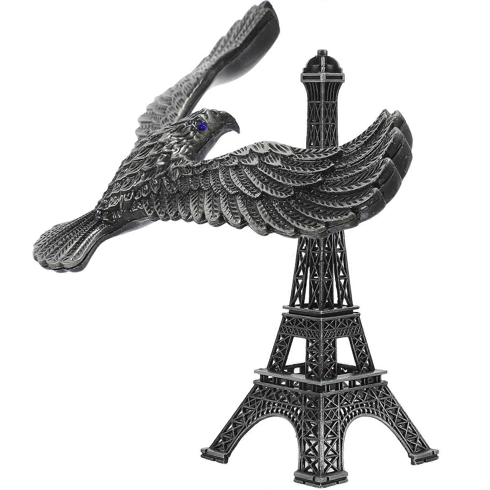 Silver Alloy Balance Bird Eiffel Tower Desktop Ornament Self Balancing Eagle Sculpture Home Office Decor Physics Teaching Aid