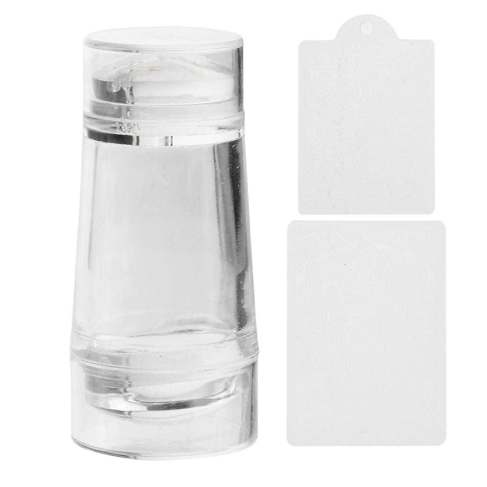 The **1pc Large Transparent Double Ended Silicone Nail Stamper** is a nail art tool designed to make stamping nail designs easier and more precise,