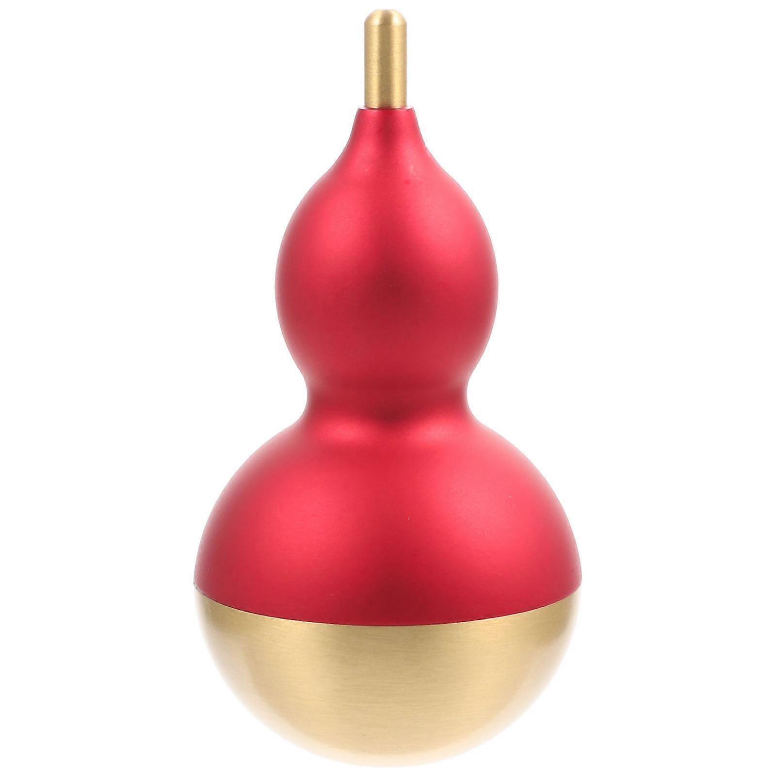 Red Gourd Tumbler Ornament for Desktop Decoration with Craftsmanship and Stable Design Perfect for DIY Use