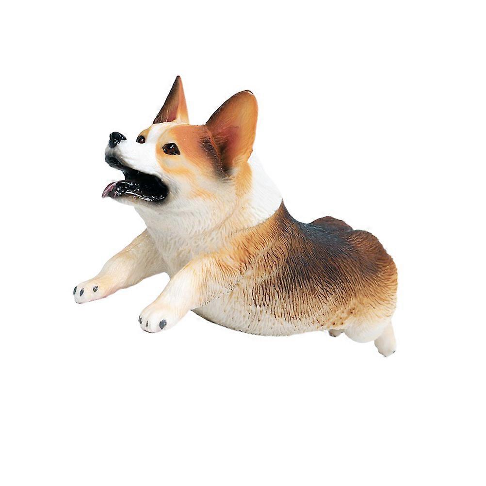 Here's a polished product description based on your input:

 

**1pc Corgi Model Ornament Realistic Running Dog Figurine**

Add a touch of charm and
