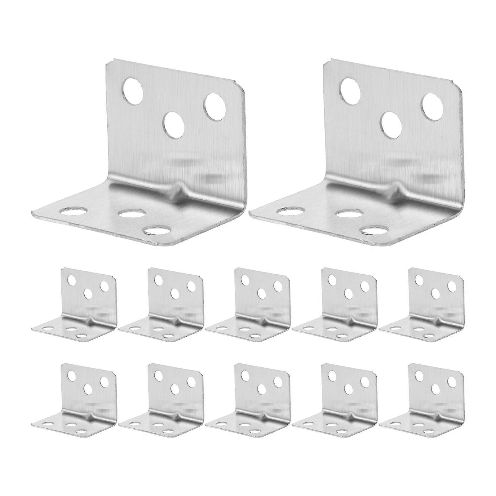 Sturdy Stainless Steel Shelf Bracket for Furniture Use with 12pcs Right Angle Corner Brackets