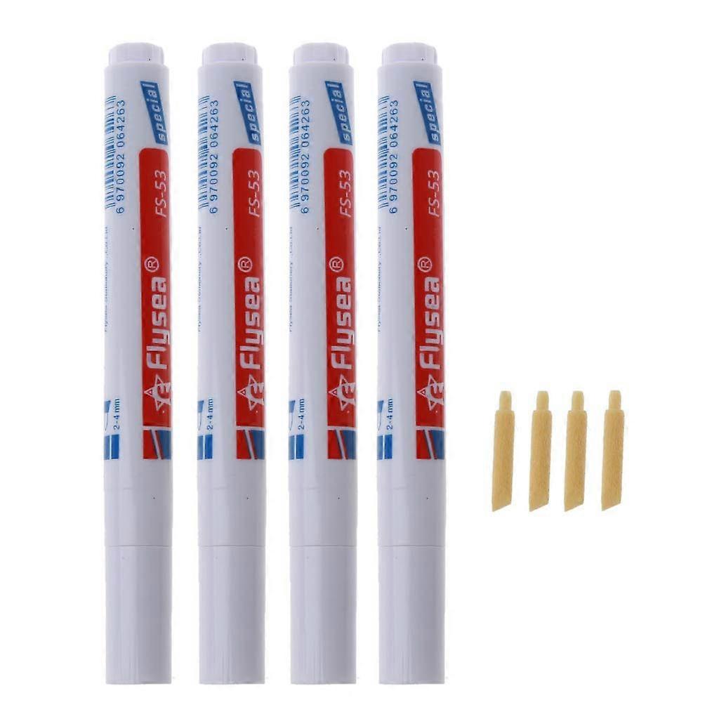 Folewr 4 X White Grout Pen With Spare Tip For Tile Grout Lines