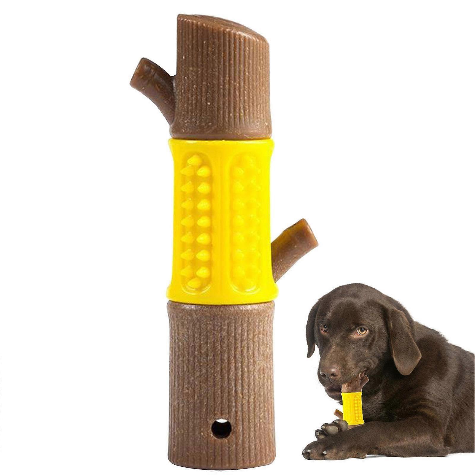 Pet Biting Toy Pet Toy, Interactive Dog Chewing Toy for Aggressive Chewers, Interactive Dog Toy Gift for Dog Lovers and Small Pets (Yellow)