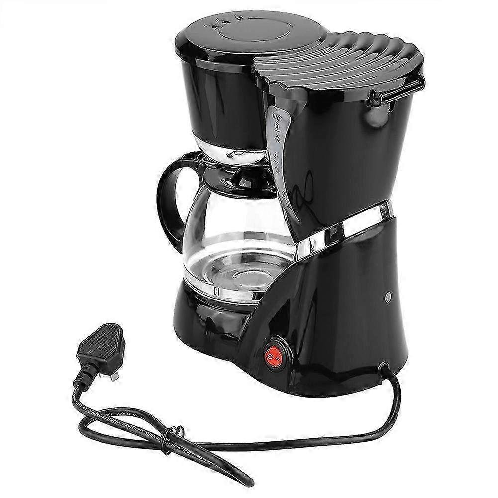 Fully-Automatic 220V Electric Coffee Maker Machine with Glass Pot & Basket Filter - Ideal for Home Brewing & Convenient Use