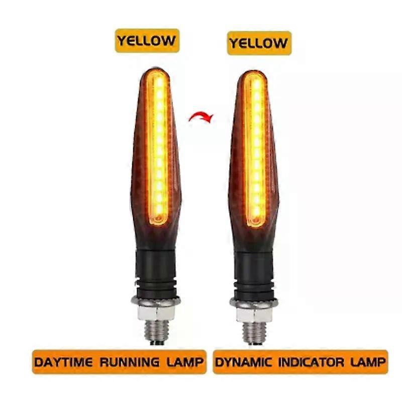 24led Motorcycle LED Turn Signal Lights White Red Amber Flowing Indicators Front Rear Light Flasher Blinker For Dirt Bike Sport