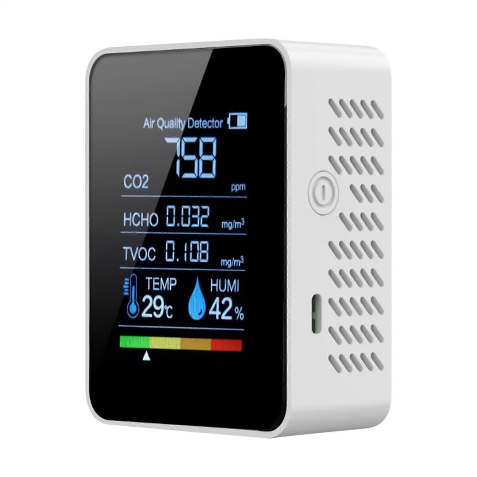 Portable CO2 Detector Air Quality Monitor with Clear Display for Greenhouses Bedrooms and Home