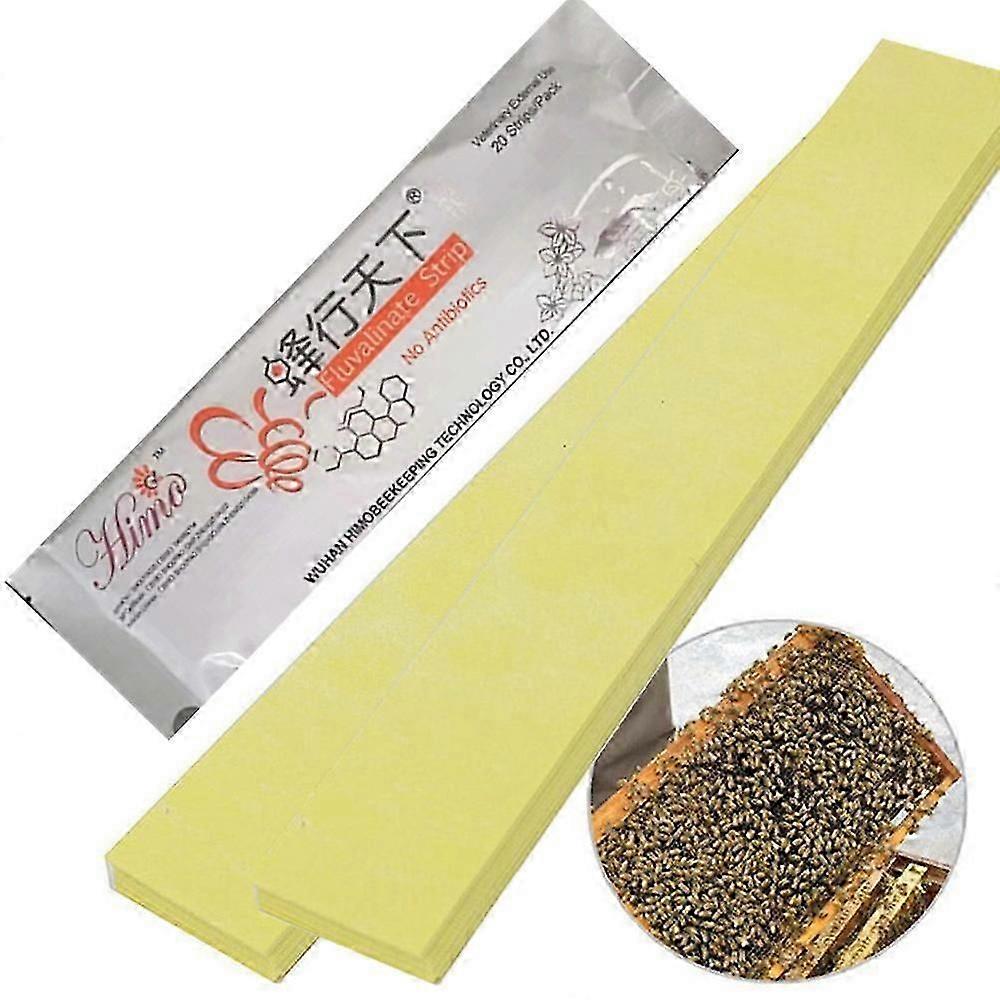 60 Pcs Bee Mite Acaricide Strip Beekeeping Bee Varroa Mite Killer Pest Control Beekeeping Tools