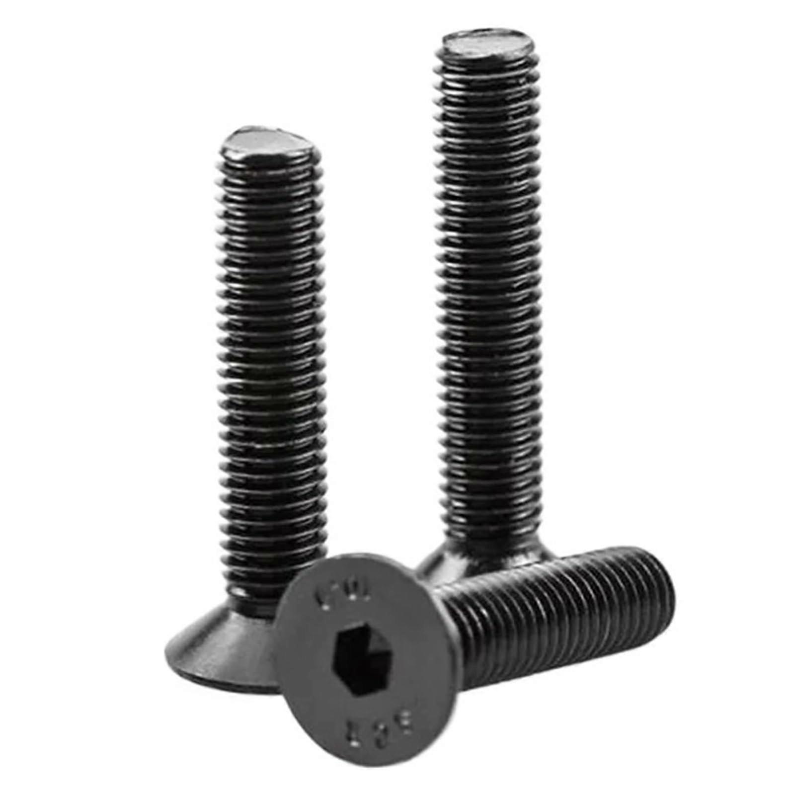 10–100 pieces M1.6 M2 M2.5 M3 M3.5 M4 M5 M6 Class 10.9 Hex Socket Countersunk Head Screw (4mm, M3 (50pcs)) M3 (50pcs) 4mm
