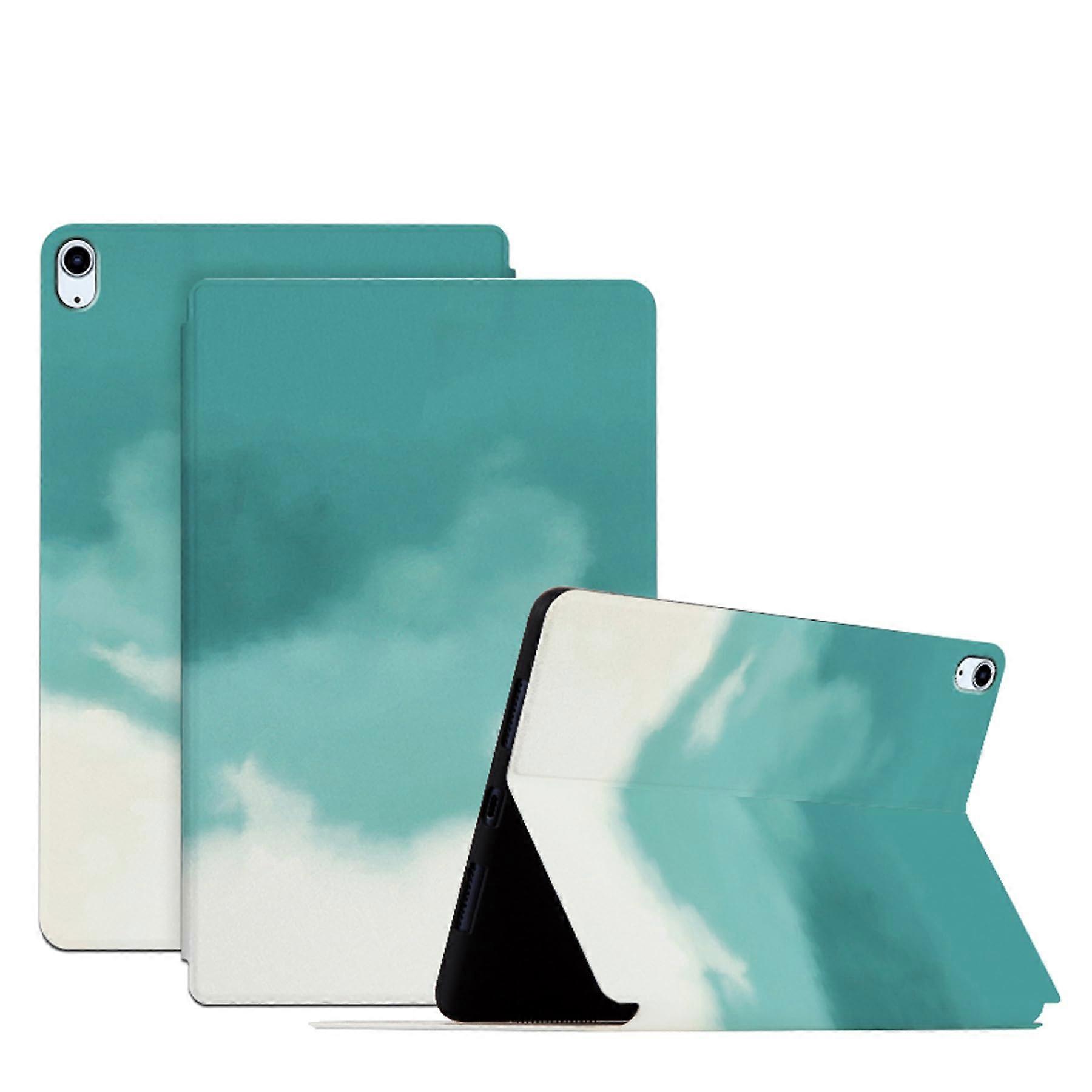 DayQiQiPu Case For iPad A16 11.0-Inch 2025 A3355/A3356 PU Leather Watercolor Pattern Flip Stand Auto Sleep/Wake Cover