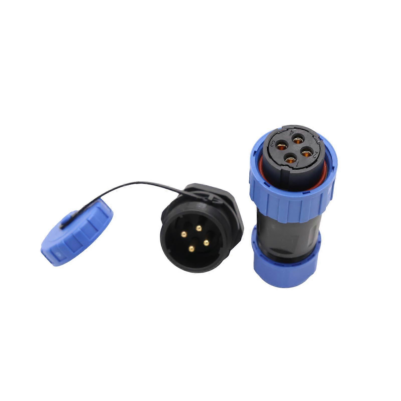 TY20 Screw Connector, 27 Pin Back Nut/Flange/Docking/Square Cable Connectors (Rear Nut Reverse Mount 4 Pin 25A) 4 Pin 25A Reverse Nut Assembly