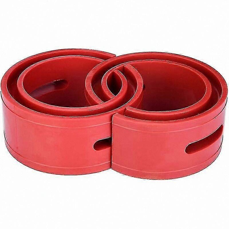 Universal Car Shock Absorber Buffer 2Pc Red Bumper Spring Cushion Type Dampening Component