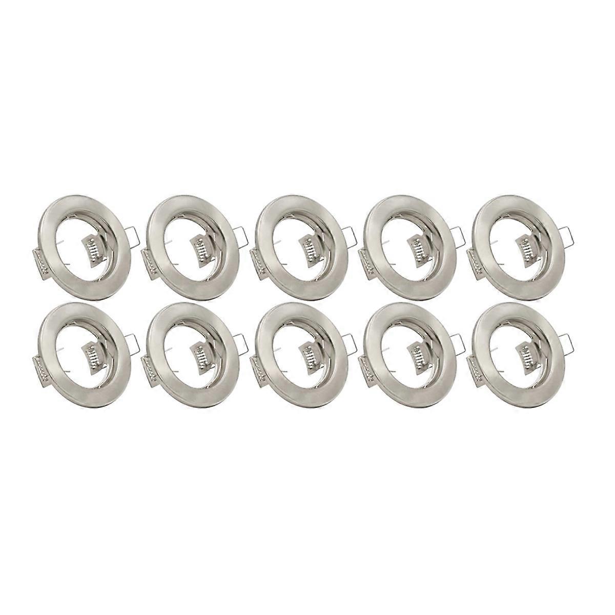 LED Recessed Ceiling Light Mounting Frame Round Satin Spotlight