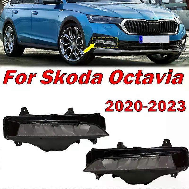 Apply 5E3941699 5E3941700 For Skoda Octavia 2020 2021 2022 2023 Auto Parts Front Bumper LED Fog Lamp Daytime Running Light Assembly