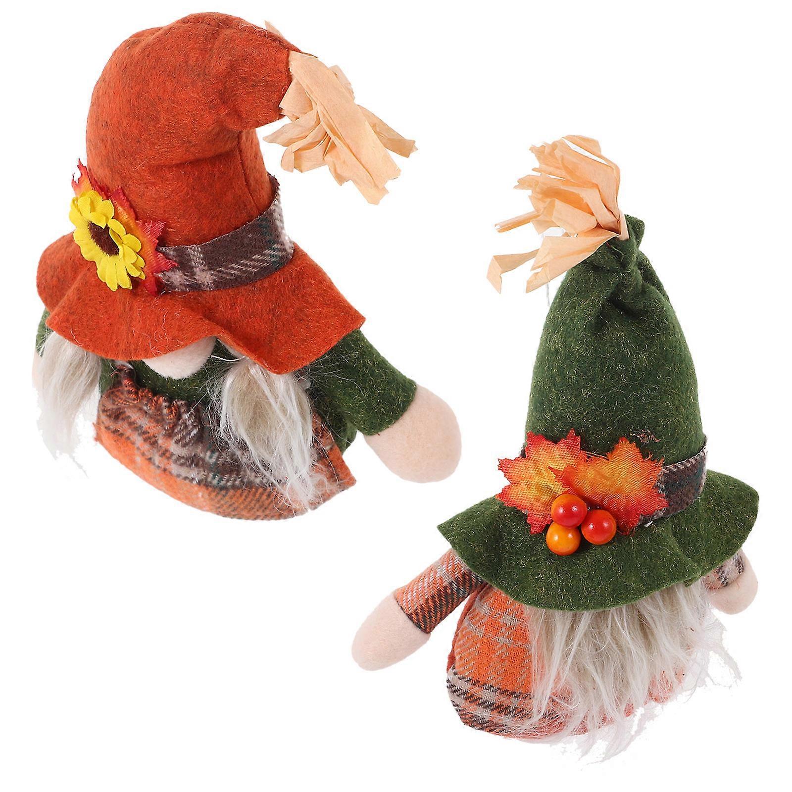 Assorted Color Christmas Gnomes with Craftsmanship for Home Decor Use Cloth 2pcs