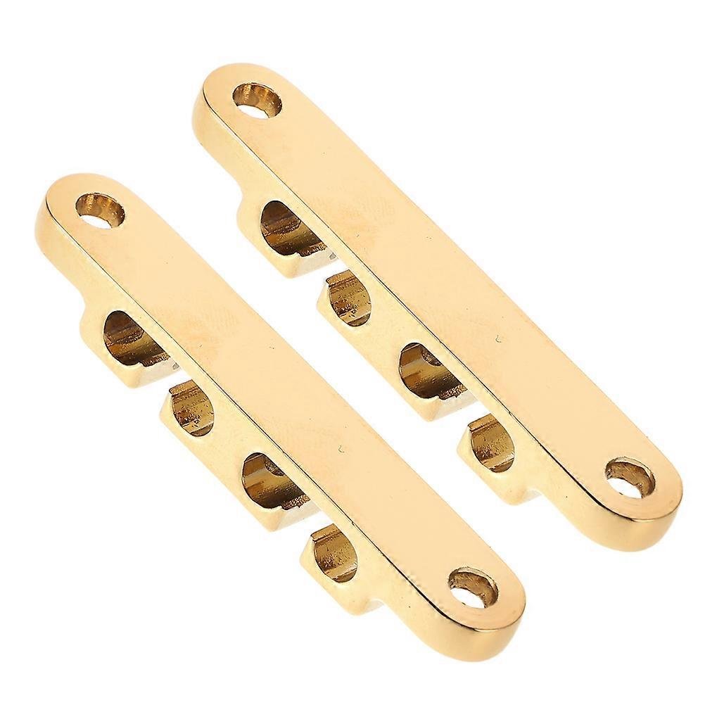 Bass String Retainer 2Pcs Golden Metal with Stable Tuning for Bass Guitar String Guide