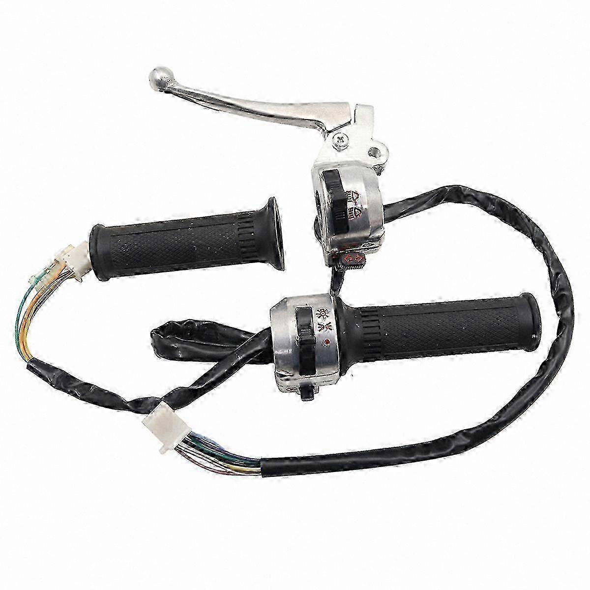 Universal Motorcycle Handlebar Control Kit with Throttle and Clutch Levers hwy