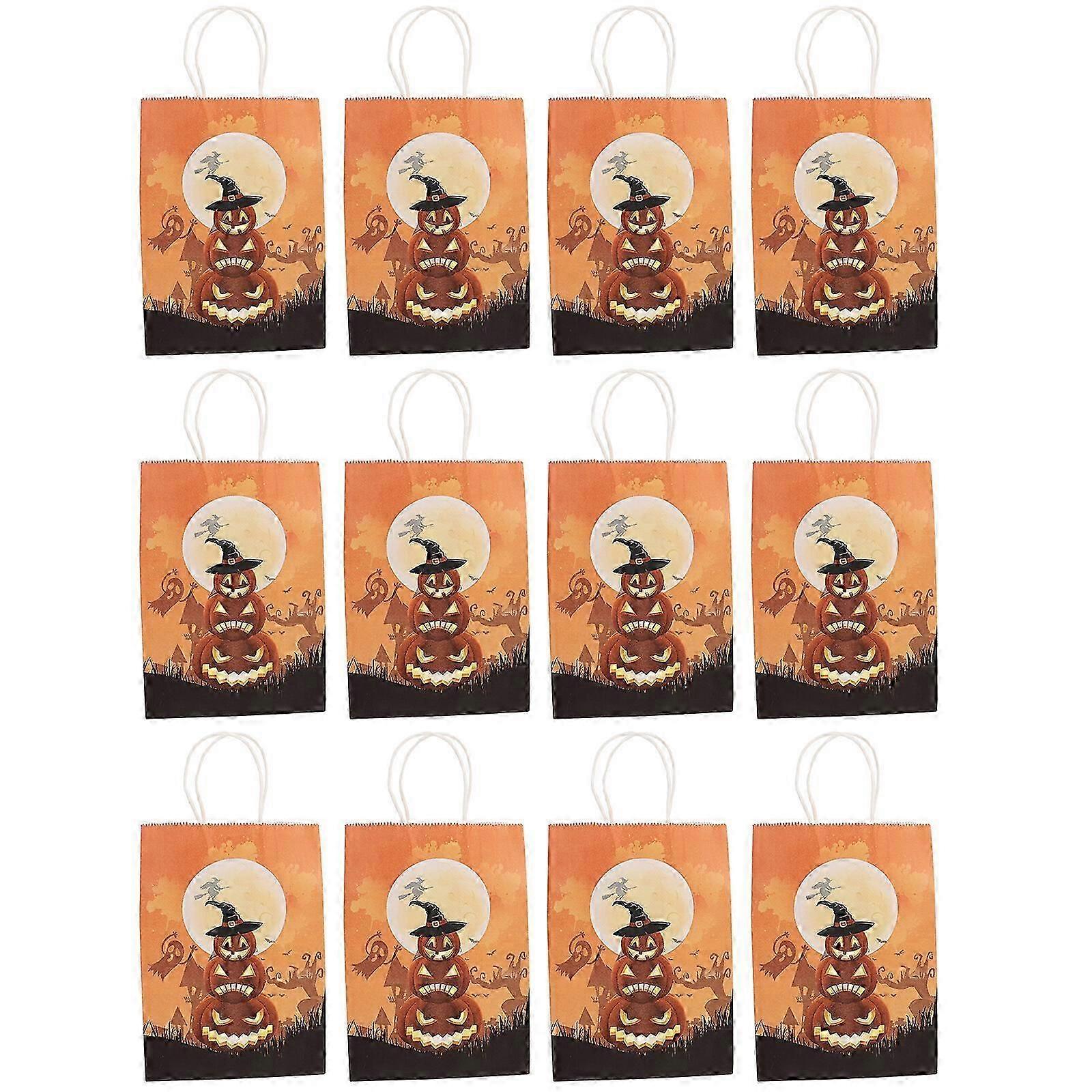 2025 12pcs Halloween Cartoon Candy Packaging Bag Creative Gift Packaging Bag