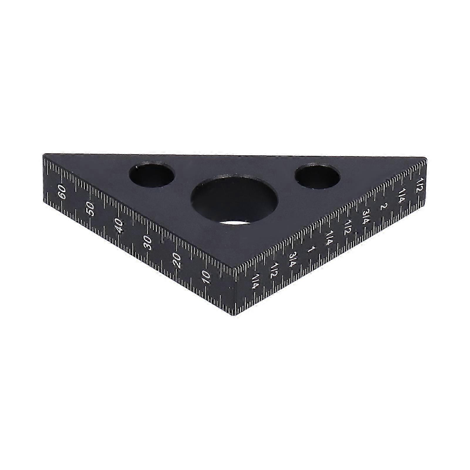 木工用45度トライアングルルーラーアルミニウム合金15mm厚さ測定ツール