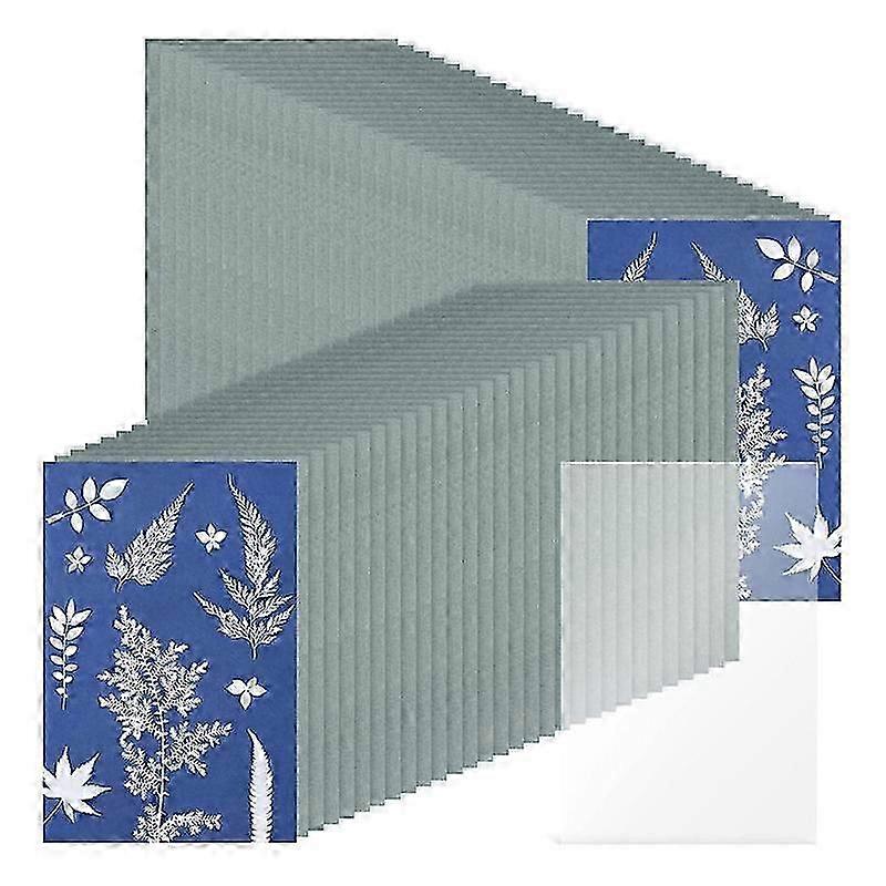 61 Pcs Sun Print Paper Cyanotype Paper Kit,Solar Drawing Paper Sensitivity Sun Print Nature Printing Paper(5.9X3.9 Inch)
