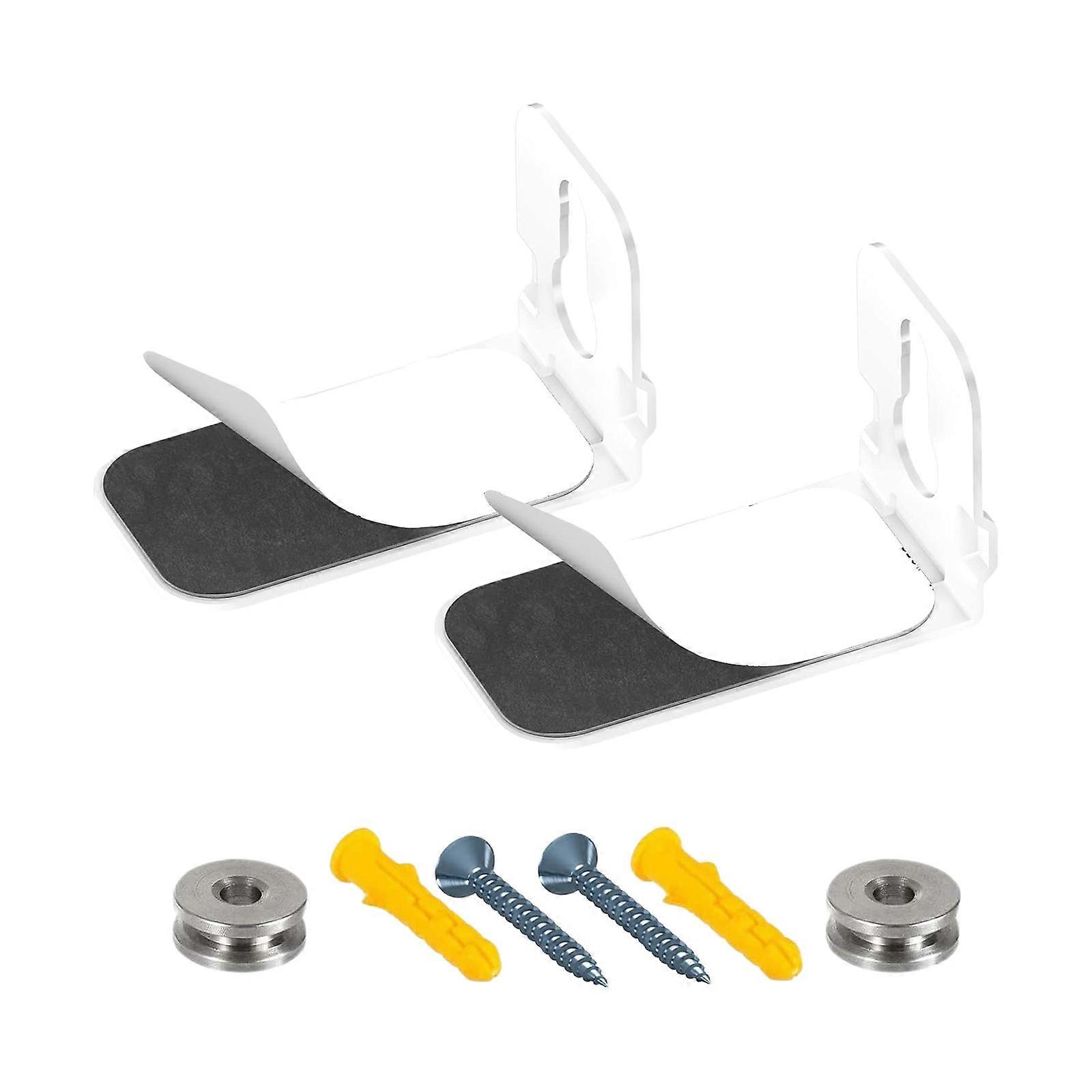 Heavy Dutys Soundbar TV Mount With AntiVibration Pad Secure for Most Slim Sound Systems White Multicolor