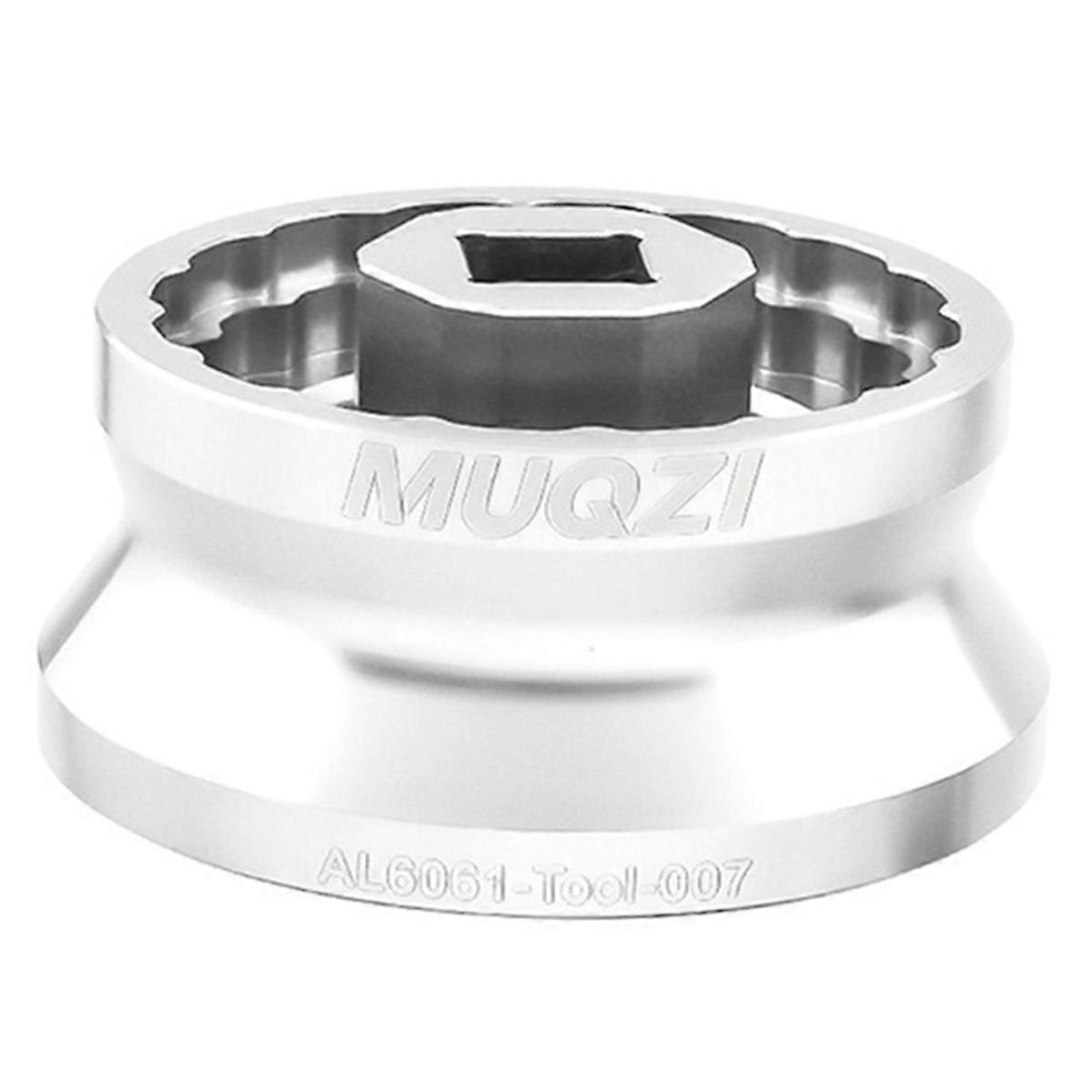 5 in 1 Bike Bottom Bracket Tool for 12/16- 39/41/44/46/49mm Compatible with A Silver