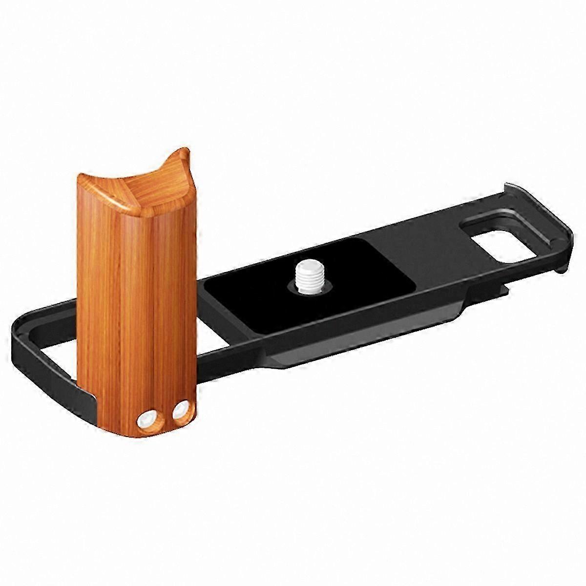 Quick Release Plate for X-E5 Camera with Solid Wood Handle, Micro-Single Photography Accessory for Enhanced Stability and Comfort