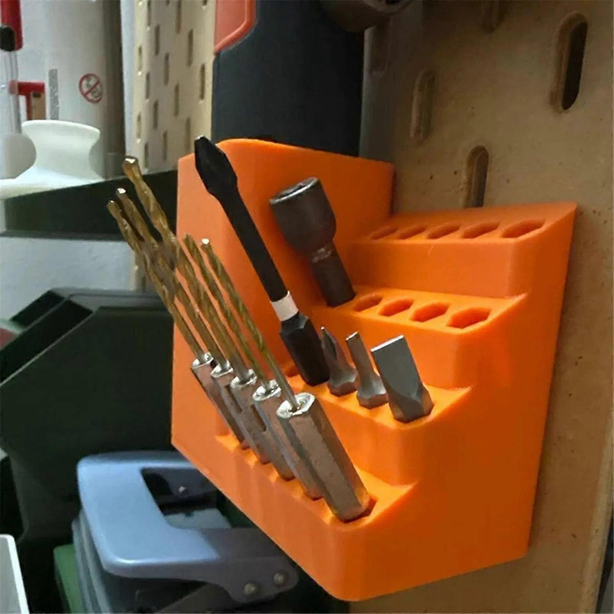 Screwdriver Bits Holder Storage Tool Box, Drill Bits Screw Bit Holders Storage Box, Toolbox with Pow