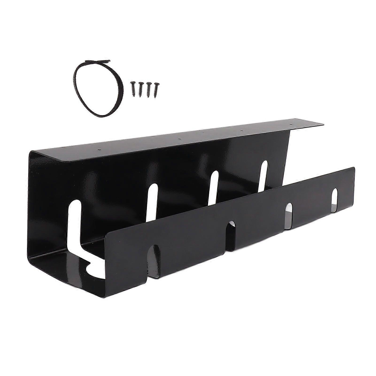 Under Desk Cable Management Tray 15.7in Large Capacity Steel Minimalist Simple Installation Under Desk Cable Holder