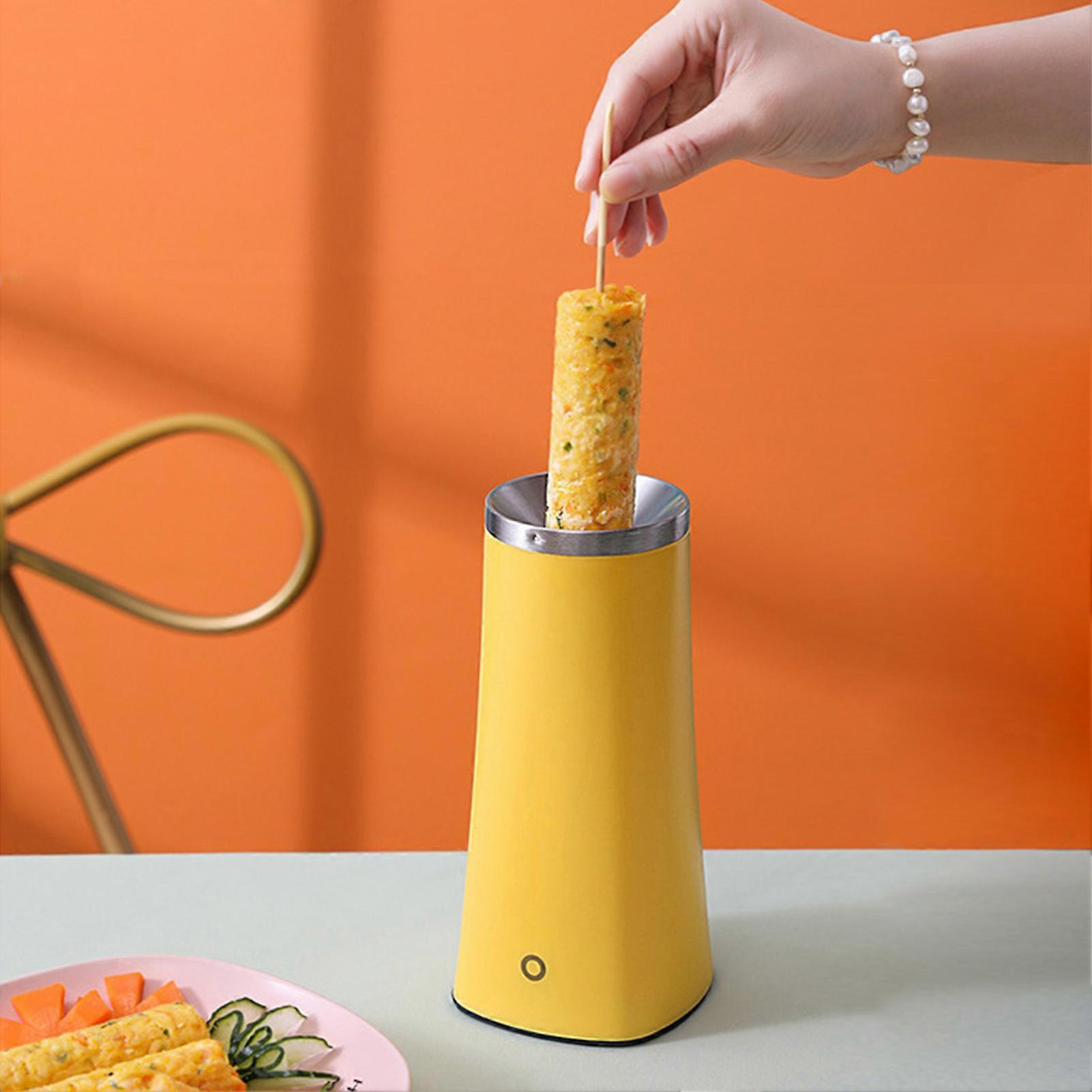 Egg Roll Machine Full Automatic 70W Compact Mini Lemon Yellow