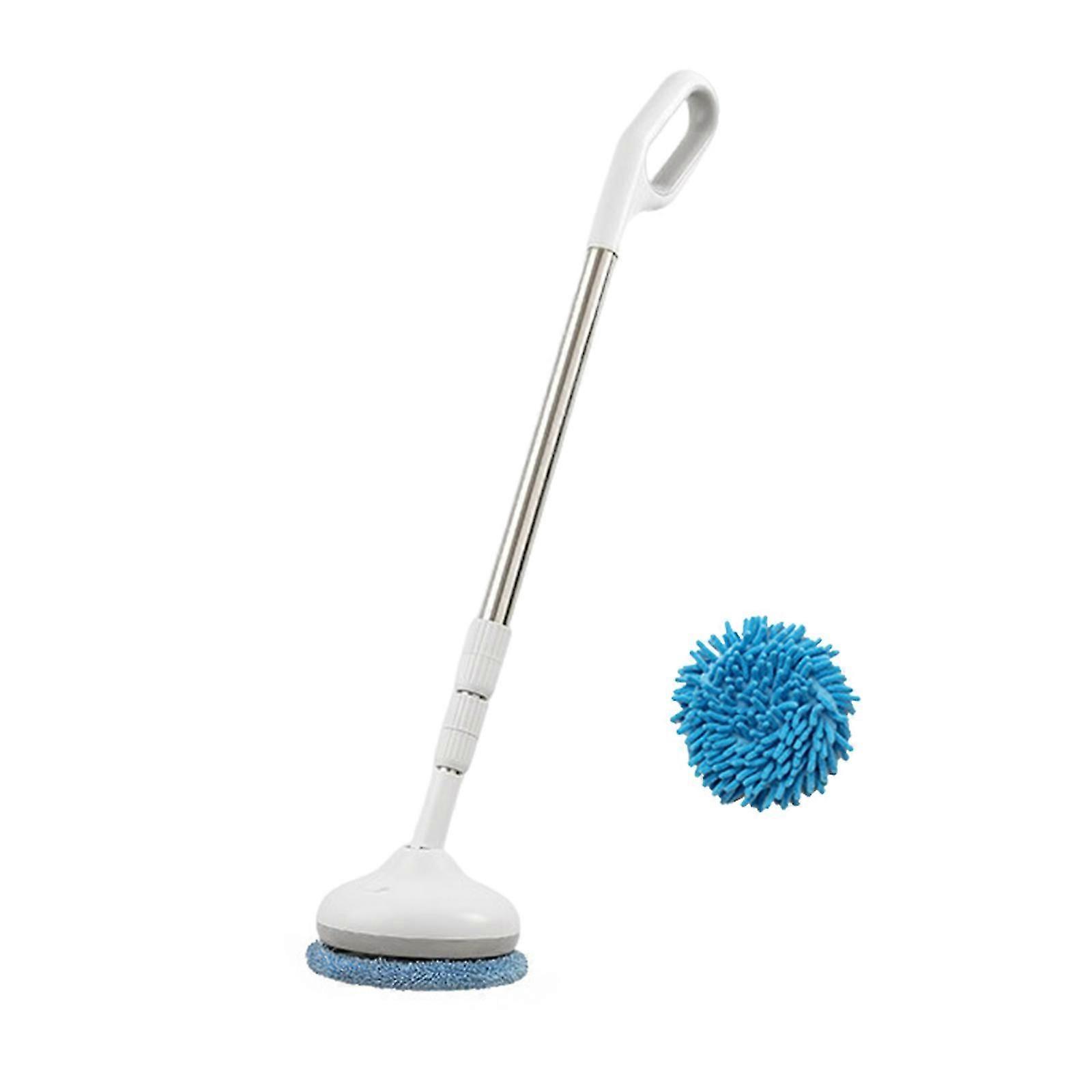 Cordless Electric Glass Cleaner Telescopic Ceiling Door and Window Mopping Machine Rotating Brush Cleaning Device White Cs
