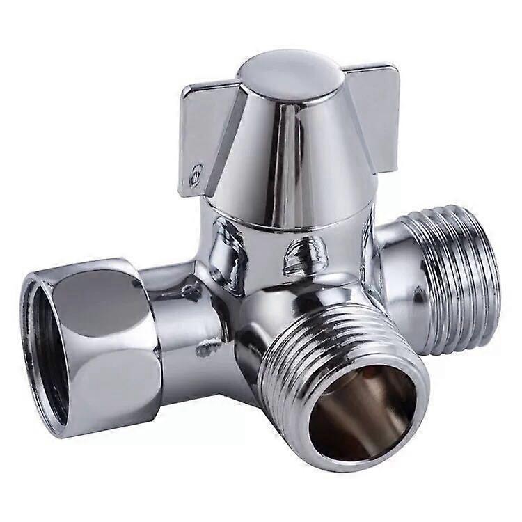 Solid Brass 3 Way Valve, 3 Way Diverter Switch Valve, 3 Way Shower Diverter Valve, G1/2" T-Adapter Valve, For Shower